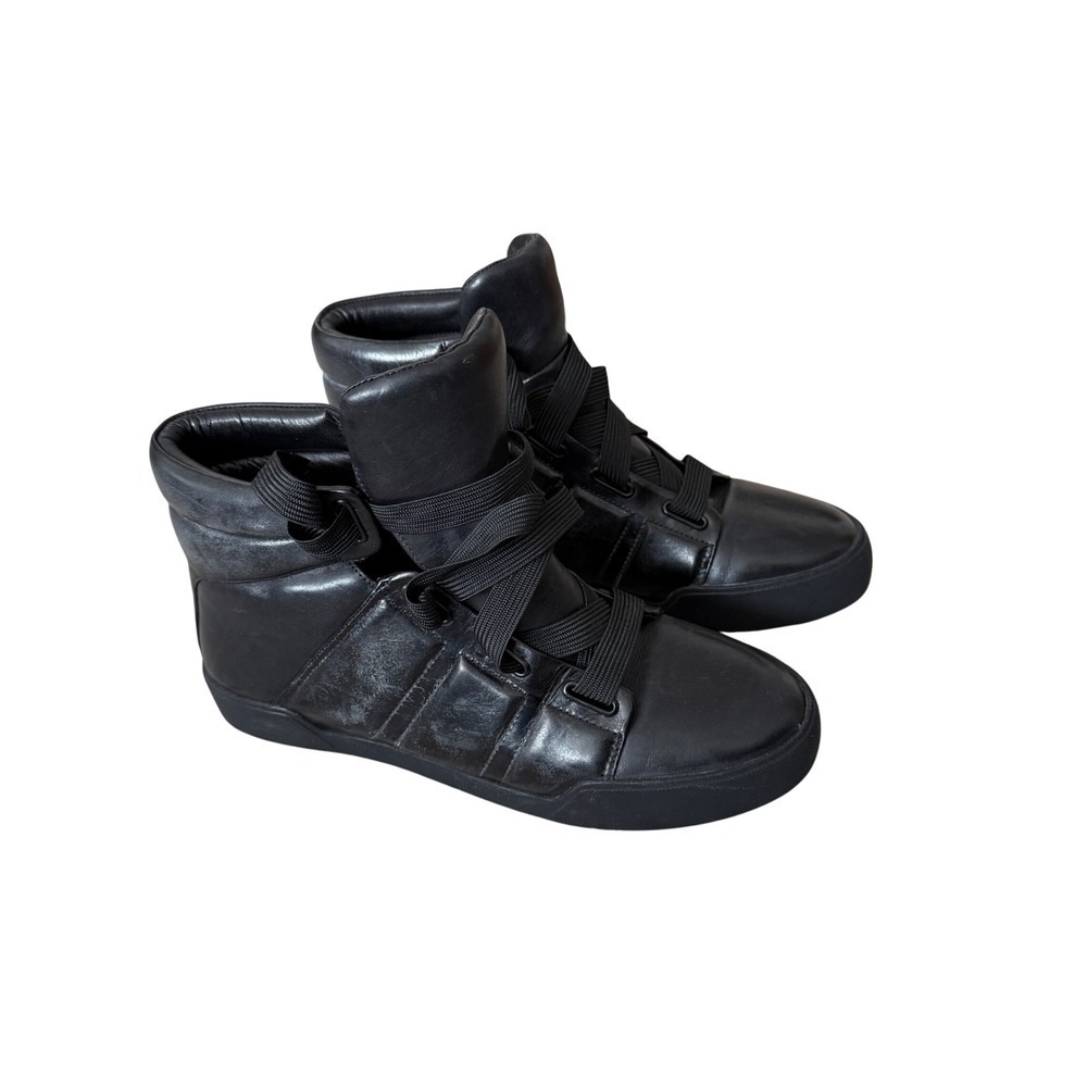 3.1 Phillip Lim Black Leather High Top Fashion Sneakers Designer Shoes